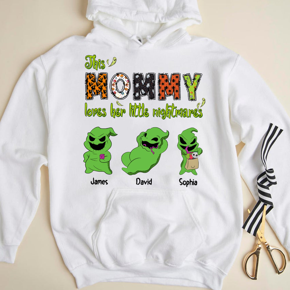 Personalized Halloween Mom Shirt - Mom's Little Nightmares Custom Names