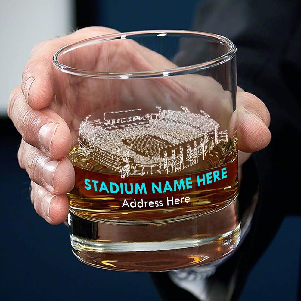 Custom Whiskey Glass for American Football Fans - Personalized Stadium Design