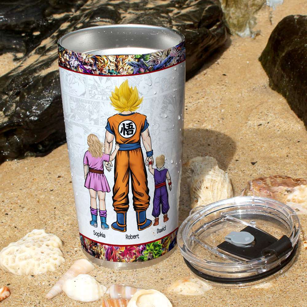 Personalized Half Daddy Half Super Saiyan Tumbler