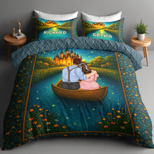 Load image into Gallery viewer, Love on the Water: Personalized Couple Quilt Bedding Set Blanket PopCulturePrints
