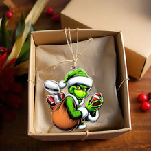 Load image into Gallery viewer, Grinch Style Touchdown Ornament for American Football Fans Ornament PopCulturePrints

