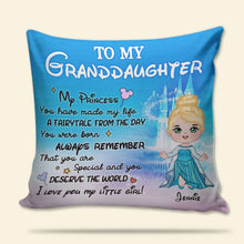 Load image into Gallery viewer, Personalized Princess Pillow for Granddaughter - Magical Gift Pillow PopCulturePrints
