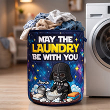 Load image into Gallery viewer, Legend Warrior Doing Laundry Quilted Laundry Basket - Personalized Gifts 05todh290626 Laundry Basket PopCulturePrints
