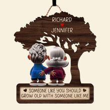 Load image into Gallery viewer, Personalized Couple Wood Sign - Someone Like You Should Grow Old With Someone Like Me Wood Sign PopCulturePrints
