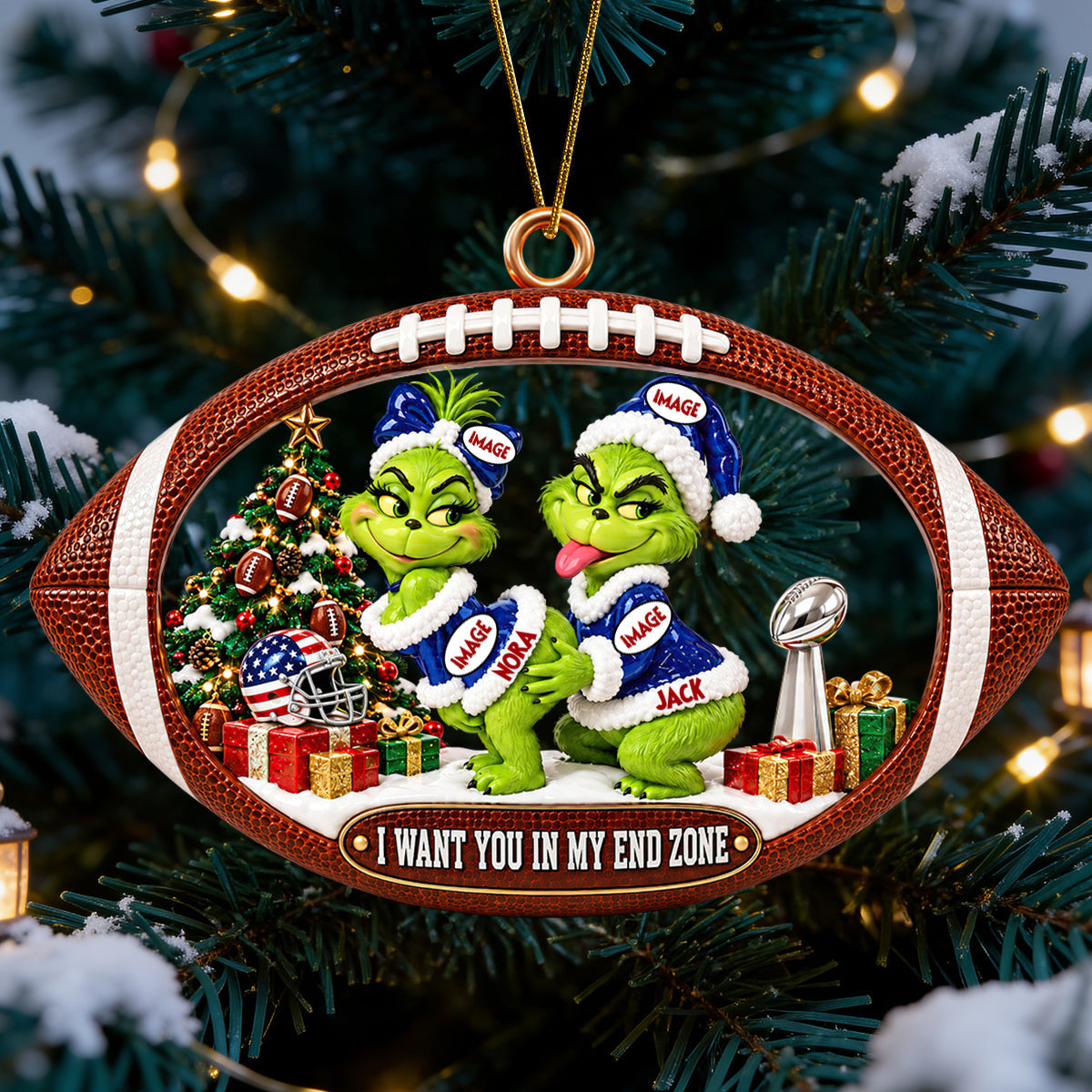 Playfully Naughty Couple Christmas Ornament - Personalized Gifts For Couple 01ohdt071026 Ornament PopCulturePrints