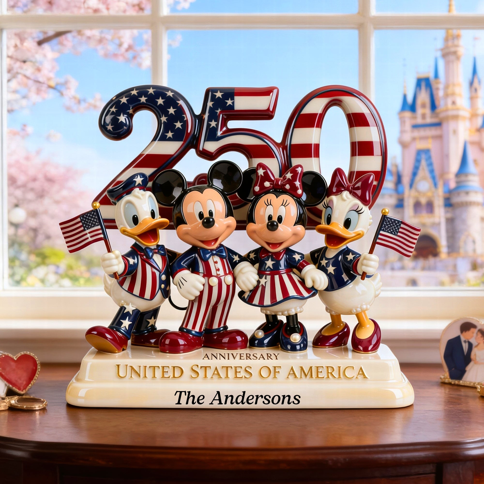 Celebrate 250 Years of Joy - 250th Anniversary Patriotic Family Acrylic Plaque - Personalized Gift for Family & Friends Shaped Plaques PopCulturePrints