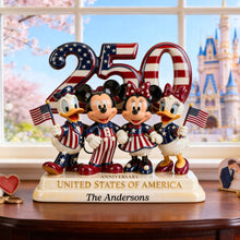 Load image into Gallery viewer, Celebrate 250 Years of Joy - 250th Anniversary Patriotic Family Acrylic Plaque - Personalized Gift for Family &amp; Friends Shaped Plaques PopCulturePrints
