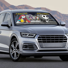 Load image into Gallery viewer, Custom Family Windshield Sunshade - Spooky Lover's Edition Doormat PopCulturePrints
