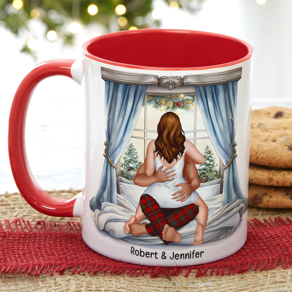 Naughty Christmas Couple Personalized Accent Mug