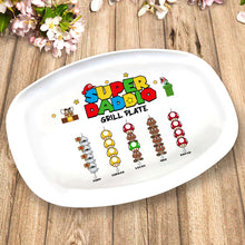Load image into Gallery viewer, Super Dad Grill Plate - Personalized Family Design Resin Plate PopCulturePrints

