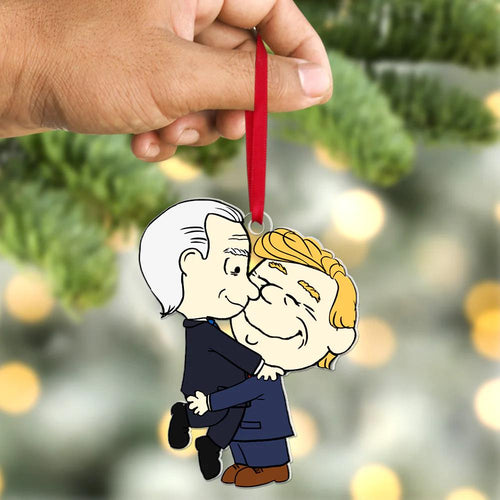 Personalized Christmas Ornament - Fun Political Couple Design Ornament PopCulturePrints