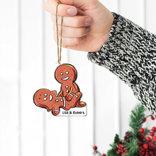 Load image into Gallery viewer, Personalized Naughty Gingerbread Couple Ornament | Christmas Humor | Valentine&#39;s Day Gifts Ornament PopCulturePrints
