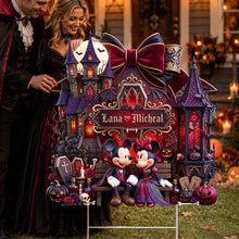 Load image into Gallery viewer, "A Halloween Love Story" - Personalized Midnight Romance Yard Sign - Custom Gift for Couples, Romantic Gifts
