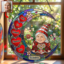 Load image into Gallery viewer, Personalized Grandma Suncatcher Ornament - Custom Photo Gnome Gift Ornament PopCulturePrints

