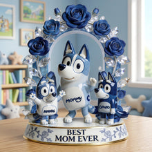 Load image into Gallery viewer, "Best Mom Ever" – Personalized Acrylic Plaque - Unique Gift for Mom, Grandma, and More Shaped Plaques PopCulturePrints
