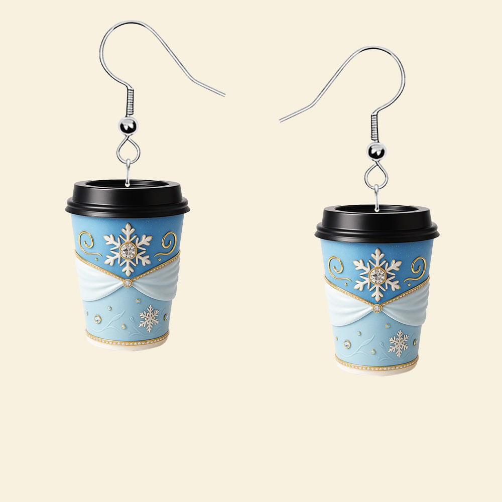 Coffee Princess Earrings - Personalized Gifts for a Magical Touch Earrings PopCulturePrints