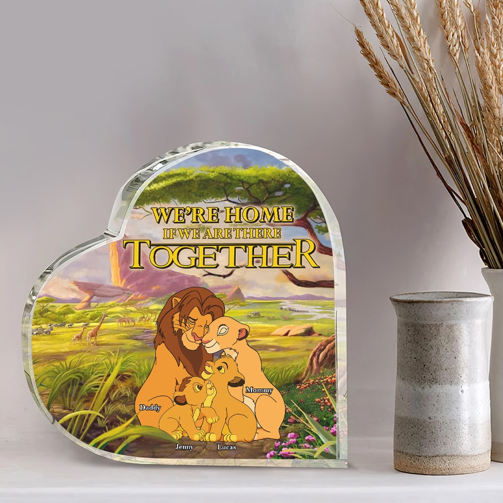 Personalized Family Heart Plaque - Together We're Home Shaped Plaques PopCulturePrints