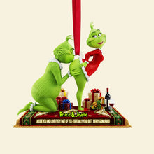 Load image into Gallery viewer, &quot;Adore Every Part of You&quot; - Funny Green Couple Ornament - Personalized Christmas Gift for Couples Ornament PopCulturePrints
