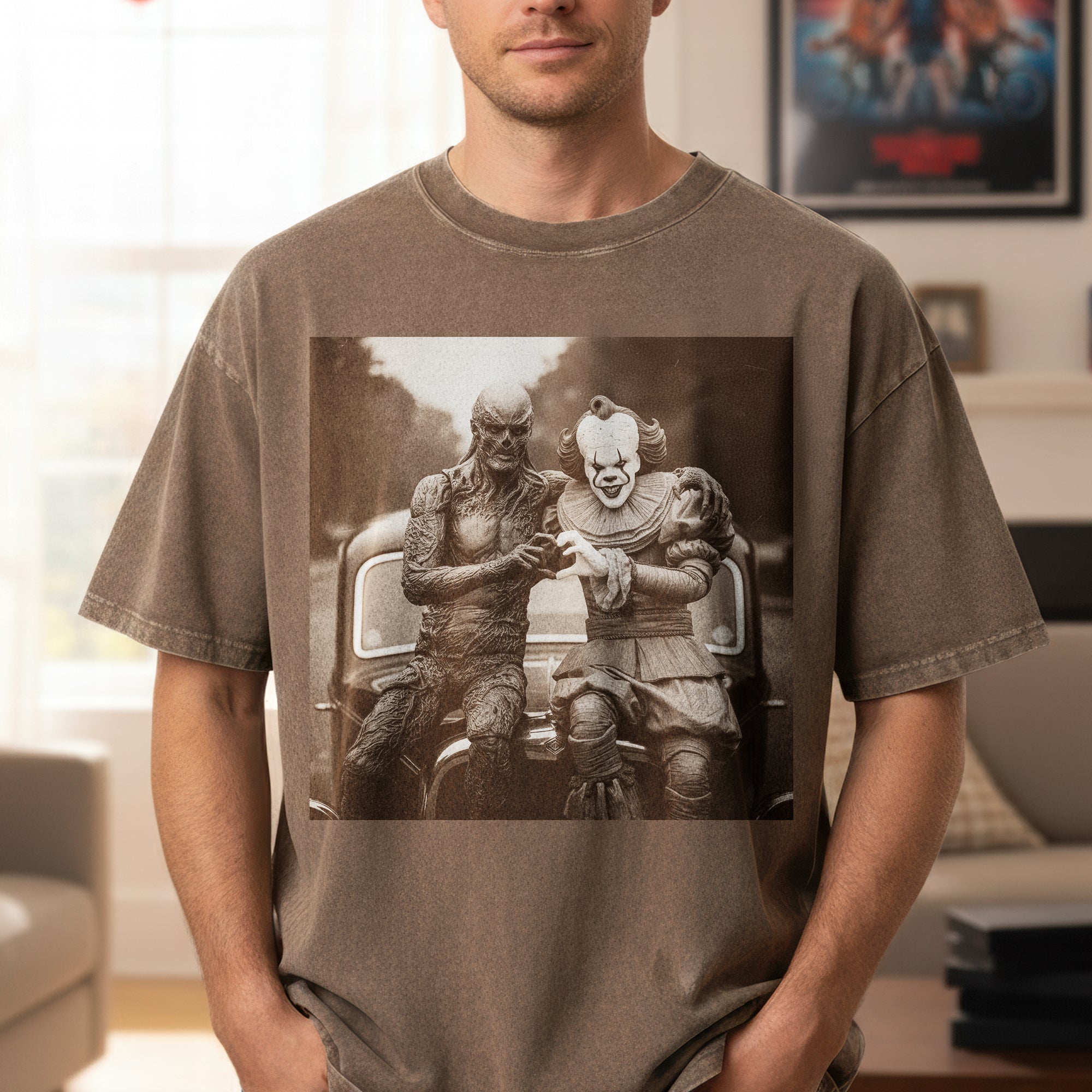 "Celebrate the Spooky!" - Horror Washed T-Shirt, Personalized for Horror Lovers - Perfect Gift for Fans of Horror Movies, Occasions, and Friends Shirts PopCulturePrints