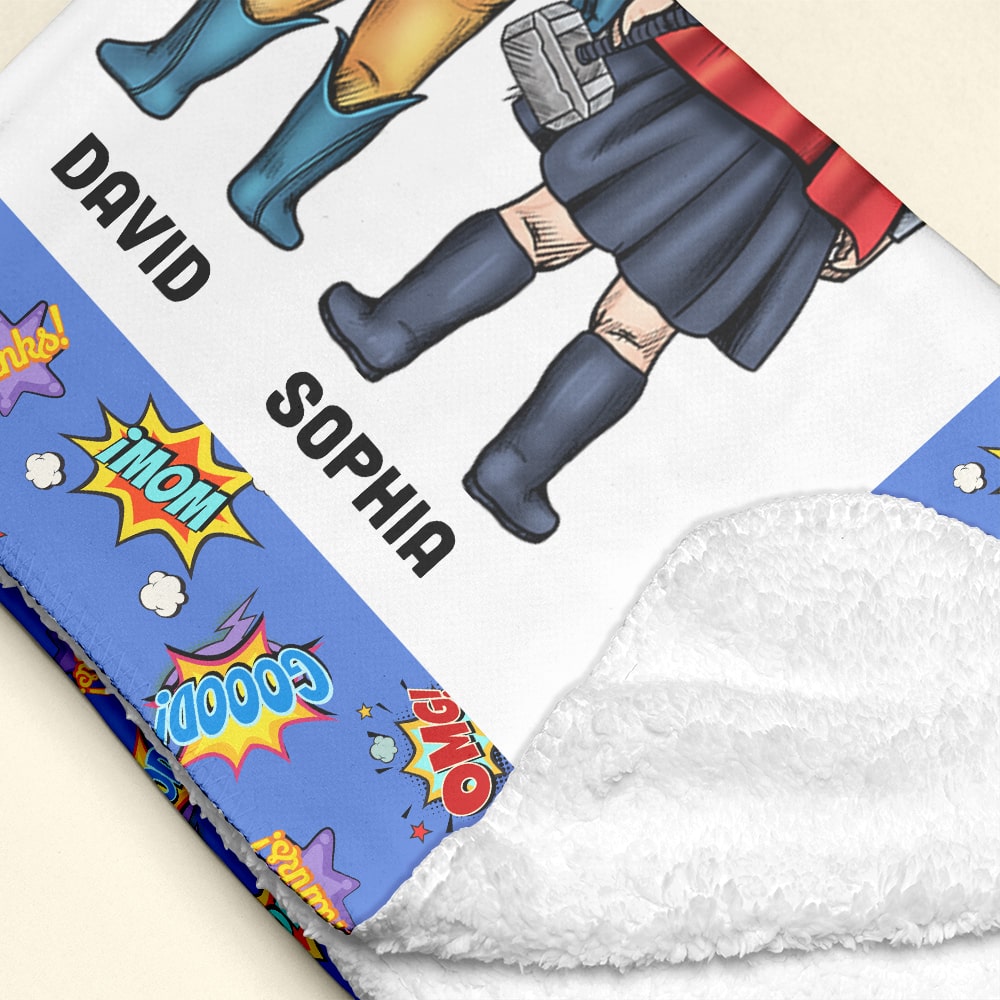 Supermom Personalized Blanket - Custom Mother's Day Gift Blanket PopCulturePrints