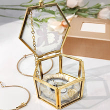 Load image into Gallery viewer, Embrace Elegance: Personalized Flower Butterfly Monogram Glass Jewelry Box Jewelry Box PopCulturePrints

