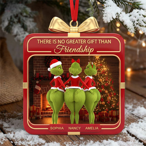 Friendship: The Greatest Gift - Personalized Christmas Ornament for Best Friends Ornament PopCulturePrints