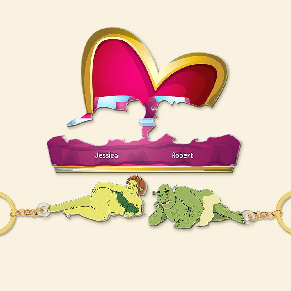 Cheeky Couple Personalized Key Holder - Fun & Unique Valentine's Day Gifts Key Holder PopCulturePrints