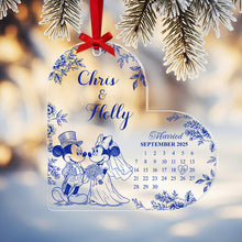 Load image into Gallery viewer, Celebrate Love: Personalized Couple Wedding Acrylic Ornament - Custom Gift for Newlyweds Ornament PopCulturePrints
