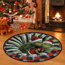 Load image into Gallery viewer, Love &amp; Laughter - Funny Couple Quilted Round Mat - Personalized Gift for Couples Doormat PopCulturePrints
