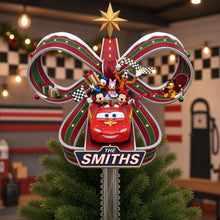 Load image into Gallery viewer, "Bring Joy to Your Christmas Tree with Our Childhood Cartoon Ribbon Tree Topper - Personalized Acrylic Gift for Kids and Families!"
