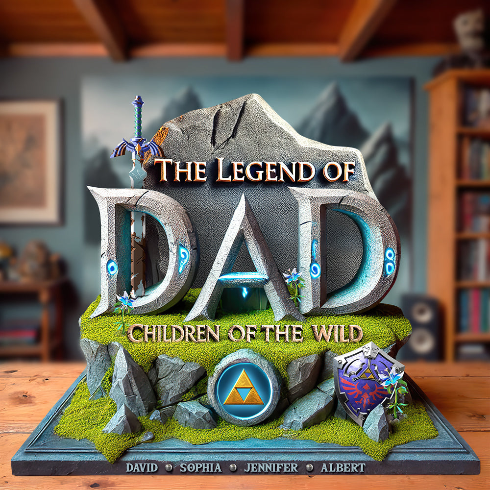 The Legend of Dad - Custom Acrylic Plaque Gift for Fathers and Grandfathers Shaped Plaques PopCulturePrints