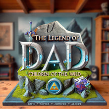 Load image into Gallery viewer, The Legend of Dad - Custom Acrylic Plaque Gift for Fathers and Grandfathers Shaped Plaques PopCulturePrints
