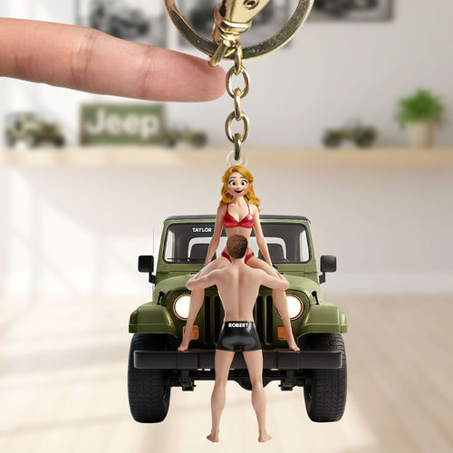Naughty Couple Keychain – A Fun Personalized Gift for Couples Keychains PopCulturePrints