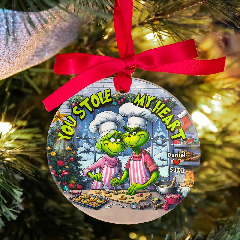 Personalized Christmas Ornament for Couples - Baking in the Kitchen