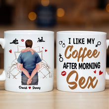 Load image into Gallery viewer, Personalized Couple Coffee Mug - I Like My Coffee After Morning Moments Coffee Mug PopCulturePrints

