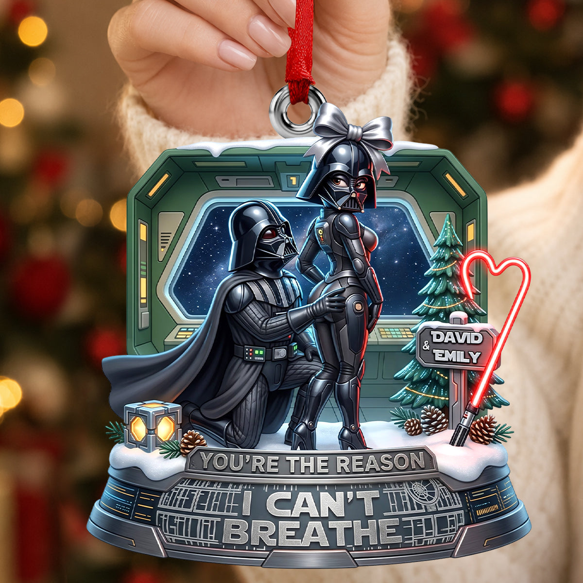 You're the Reason I Can't Breathe - Dark Love Ornament | Personalized Gift for Couples
