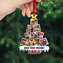 Load image into Gallery viewer, Personalized Firefighter Christmas Photo Ornament 2024 Ornament PopCulturePrints

