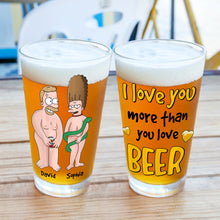 Load image into Gallery viewer, Personalized Cartoon Couple Beer Glasses - Unique Valentine's Day Gifts for Couples Beer Glasses PopCulturePrints
