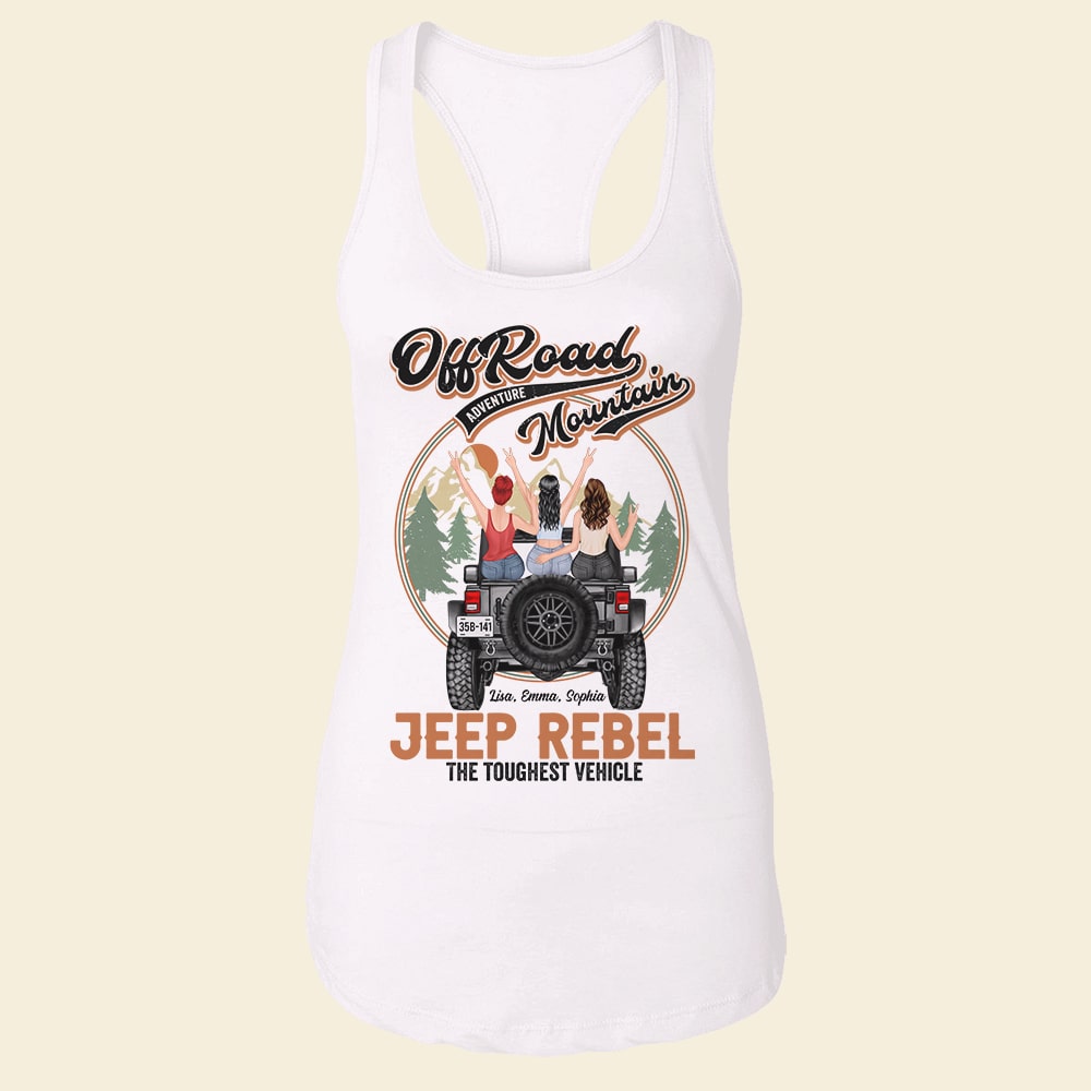 Personalized Jeep Girls Tank Top - Good Girls Go To Heaven