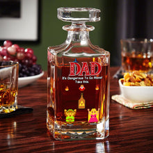 Load image into Gallery viewer, “Super Dads Deserve Super Gifts” - Personalized Super Dad Keychain - Gift for Dad, Grandpa, and Father Figures Whiskey Bottle PopCulturePrints
