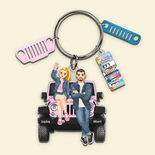 Load image into Gallery viewer, Personalized Jeep Couple Keychain
