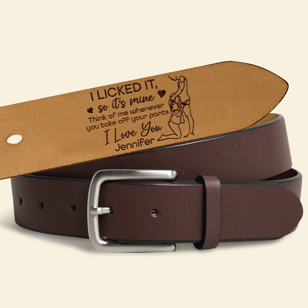 Personalized Secret Message Men's Belt for Couples Belts PopCulturePrints