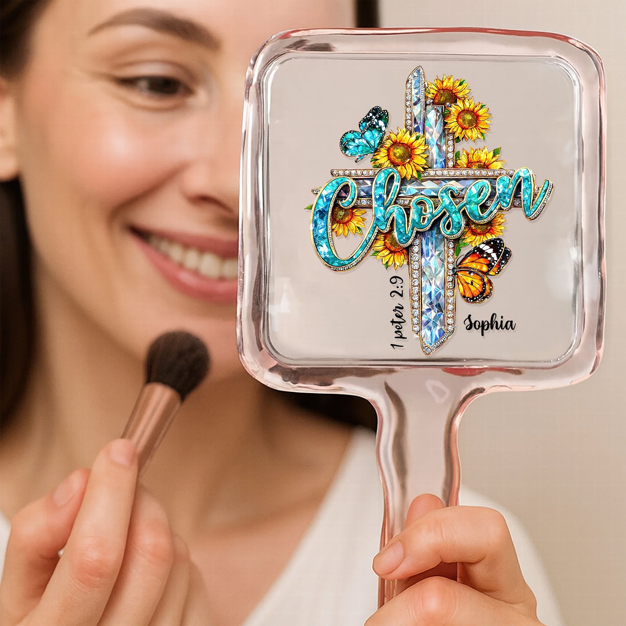 “You Are Chosen” Handheld Mirror - Personalized Gift for Christians Mirror PopCulturePrints