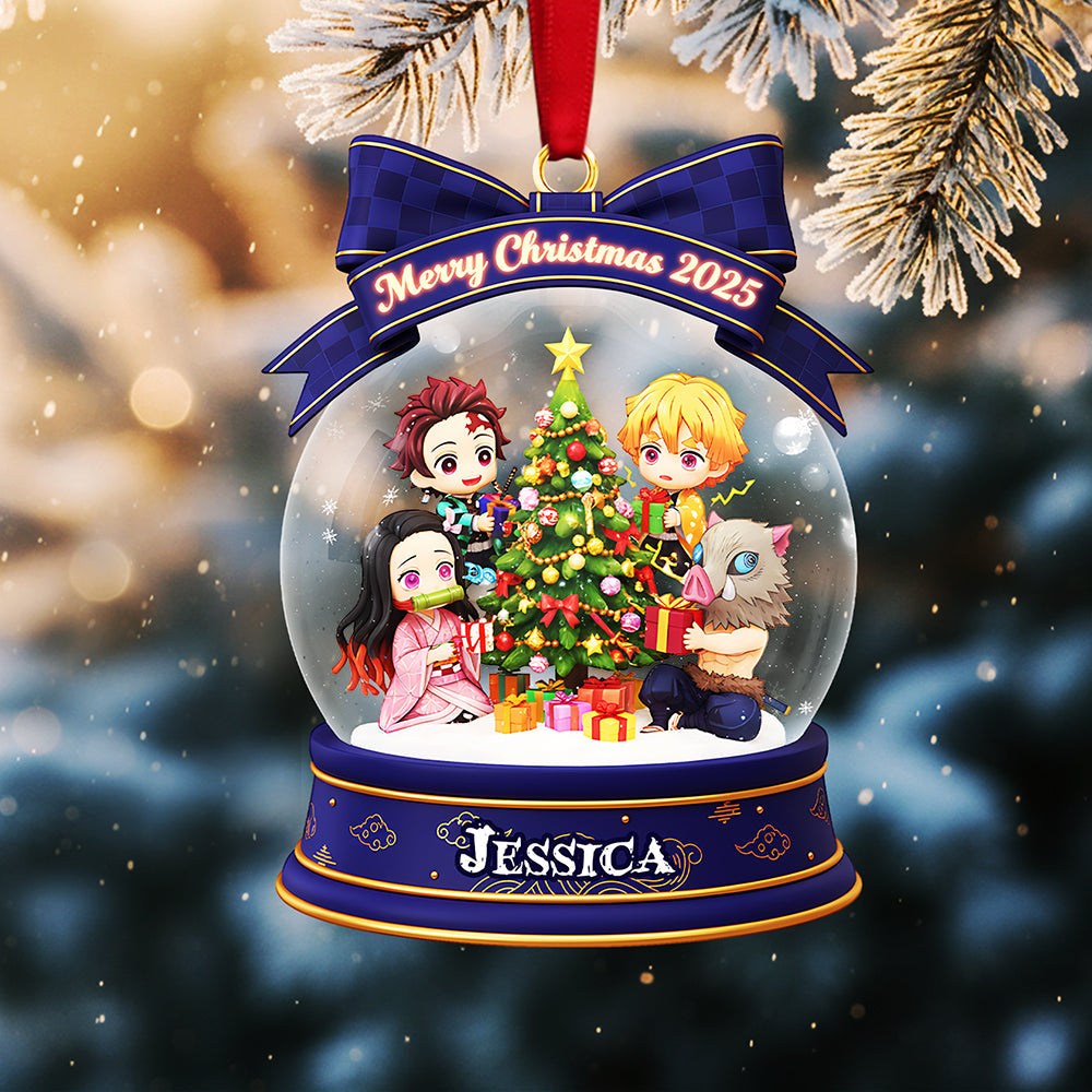 Celebrate Christmas with Personalized Joy - Darkness Hunter Custom Shape Acrylic Ornament Ornament PopCulturePrints