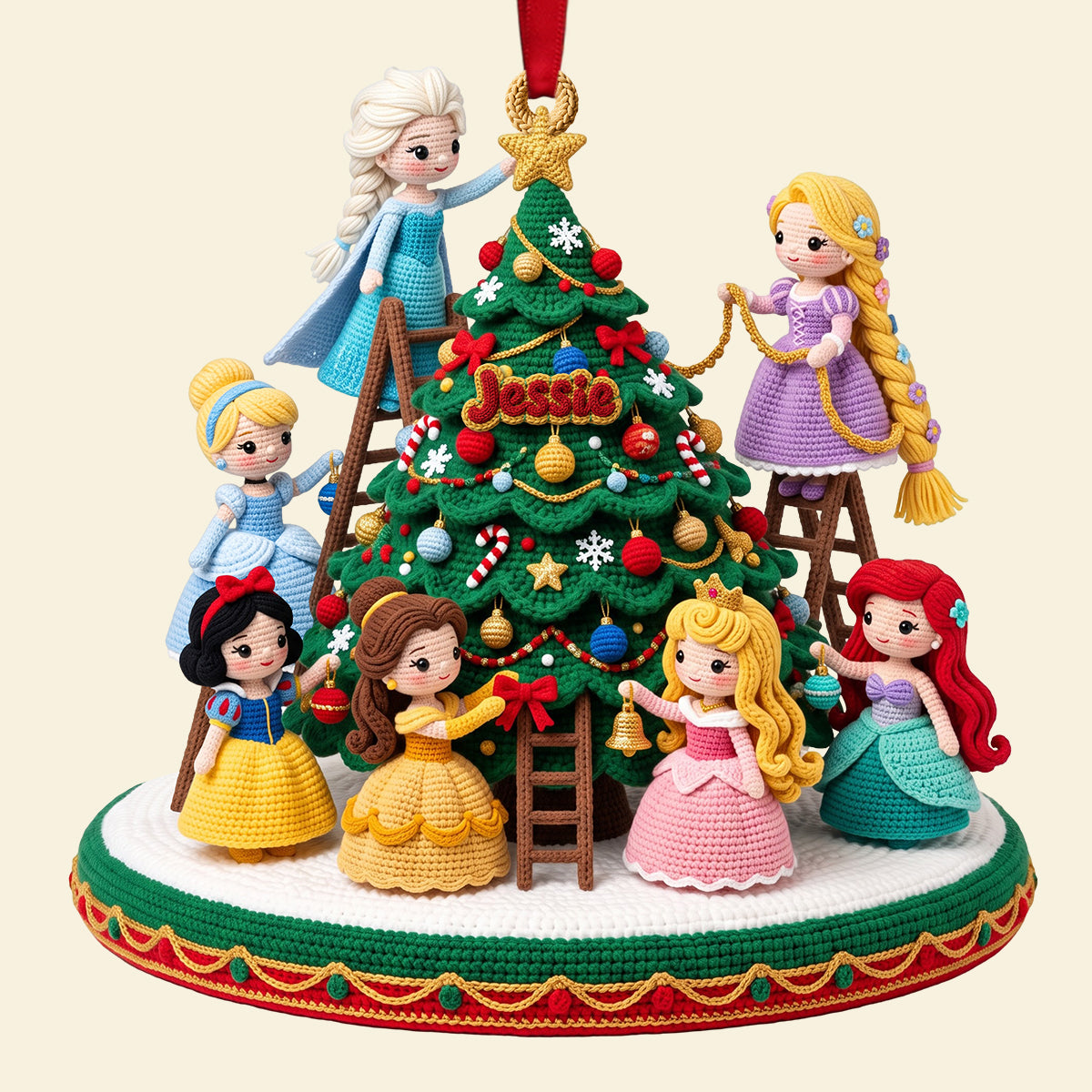 Fairytale Christmas Tree Acrylic Ornament - Personalized Gifts 07tyta121026 Ornament PopCulturePrints
