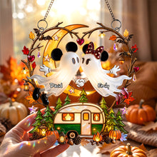 Load image into Gallery viewer, Ethereal Love - Boo Couple Camping Suncatcher - Personalized Halloween Gift
