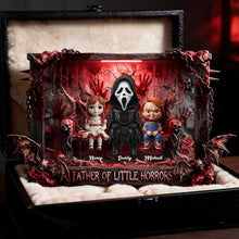 Load image into Gallery viewer, "For the Dad Who Loves a Touch of Spookiness" - Father Of Little Horrors Acrylic Plaque - Personalized Gift for Dads, Grandpas, and Horror Fans Shaped Plaques PopCulturePrints
