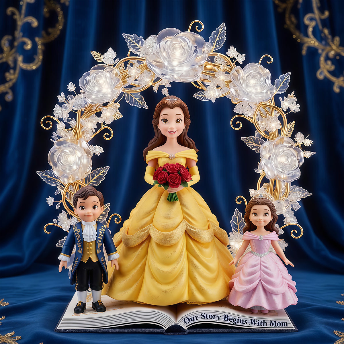 Our Story Begins With Mom - Personalized Acrylic Plaque for Mother's Day, A Unique Gift for Mom and Grandma Shaped Plaques PopCulturePrints