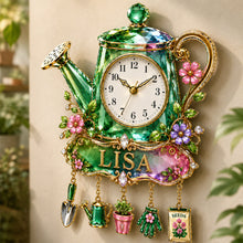 Load image into Gallery viewer, "Blooming Time on Your Wall" - Personalized Garden Bloom Acrylic Hanging Wall Clock - Unique Gifts for Gardening Lovers
