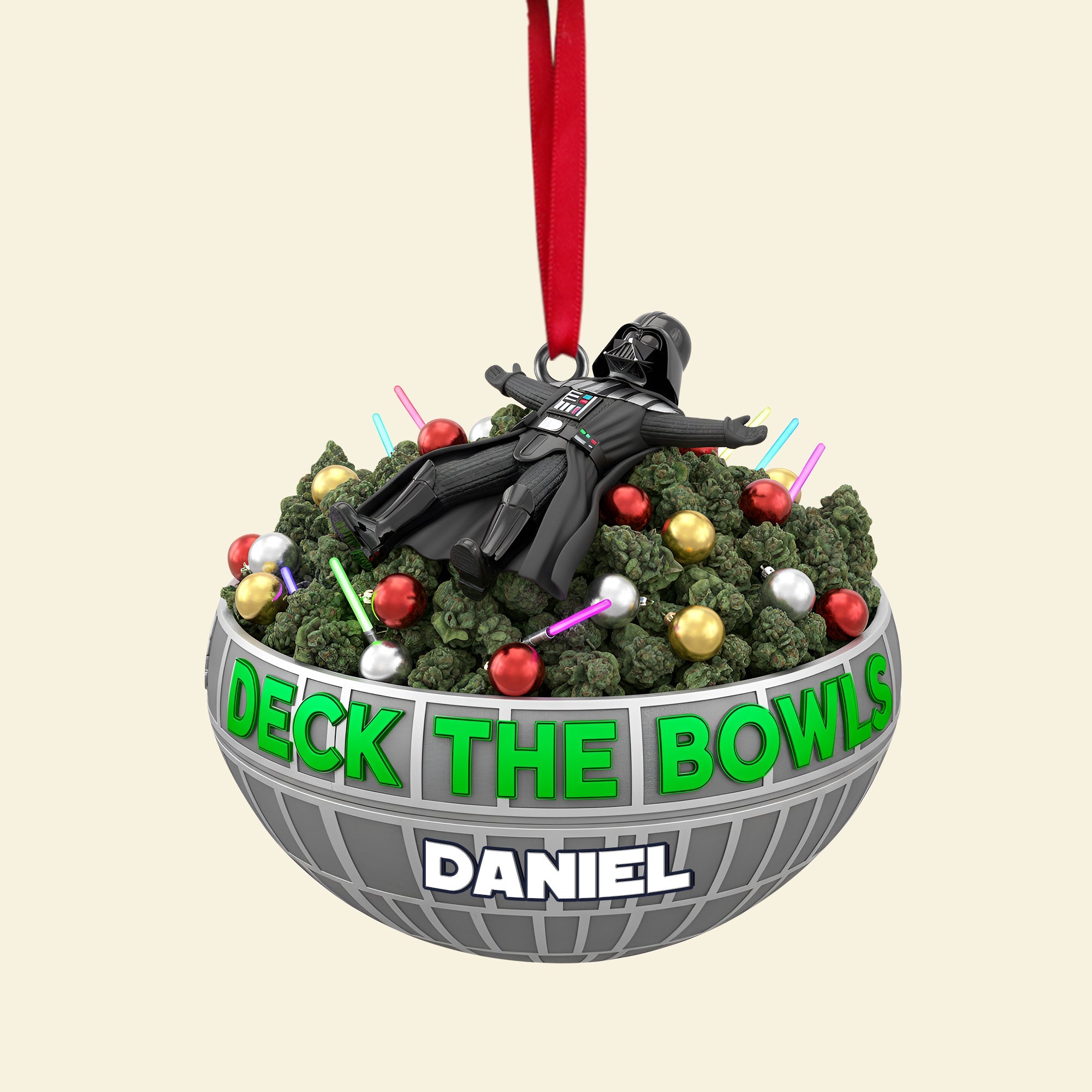 Deck The Bowl Ornament - Personalized Gift for Stoners Ornament PopCulturePrints
